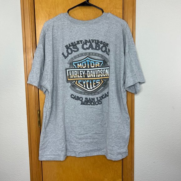 Unisex Harley Davidson Cabo San Lucas Mexico Graphic Pocket Tee 2X - Picture 3 of 8